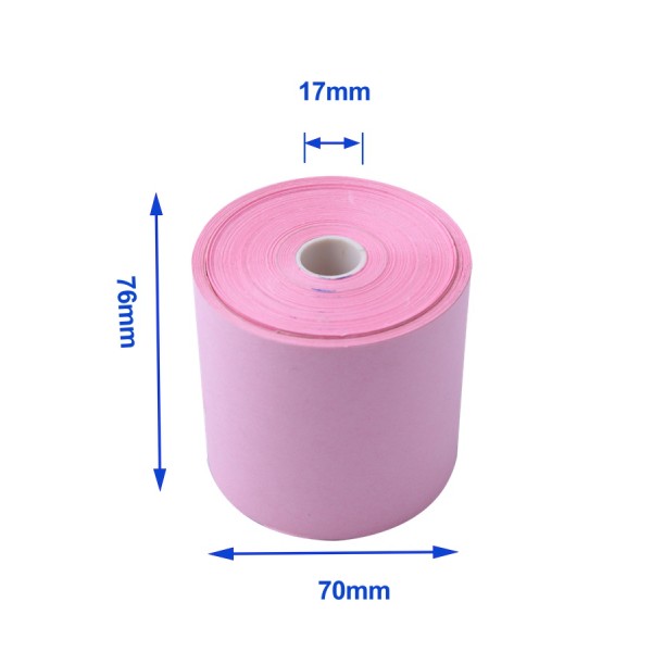  Laundry and  Dry Cleaner Till Roll – 77×77mm Pink  20pcs